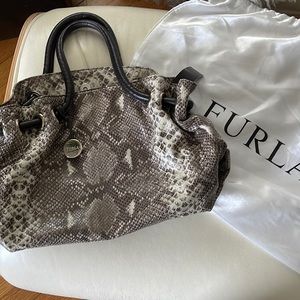 Furla snake print handbag only used 5 times